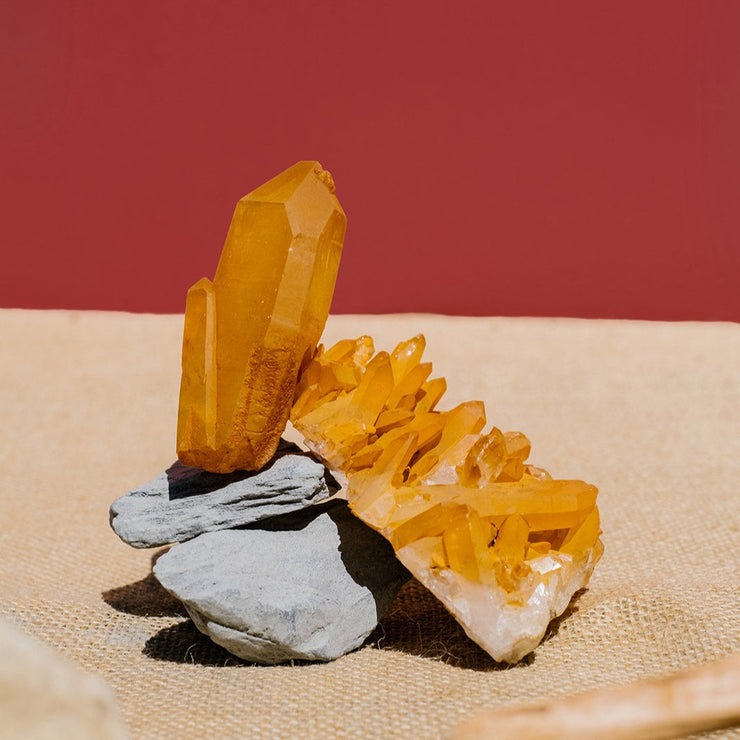 Tangerine Quartz Cluster