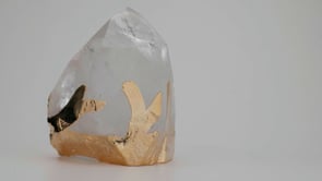 Crystal Quartz Point - Gold Plated