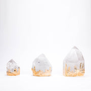 Crystal Quartz Point - Gold Plated