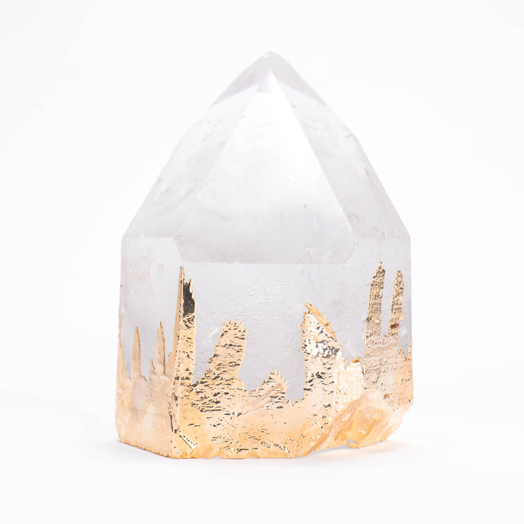 Crystal Quartz Point - Gold Plated